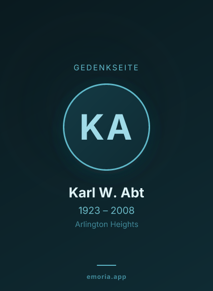 Gedenkportrait von Karl W. Abt
