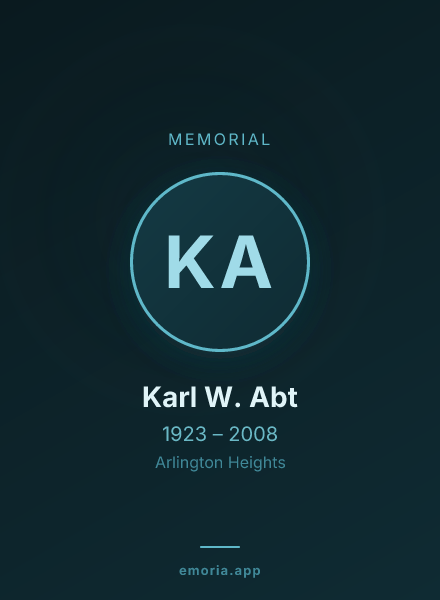 Memorial portrait of Karl W. Abt
