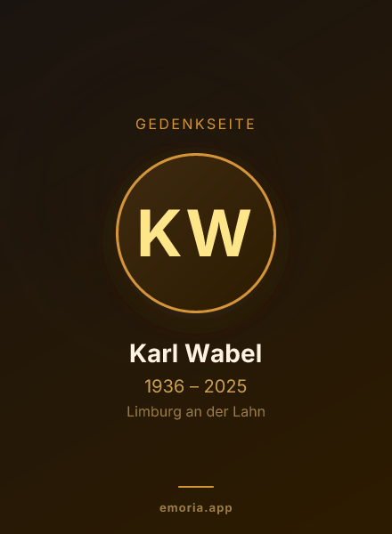 Gedenkportrait von Karl Wabel