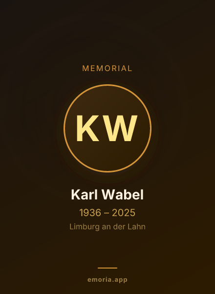 Memorial portrait of Karl Wabel