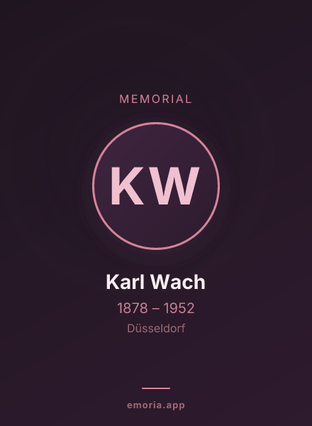 Memorial portrait of Karl Wach