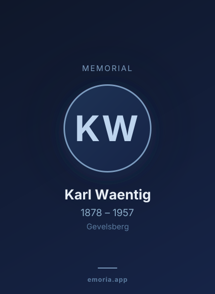 Memorial portrait of Karl Waentig