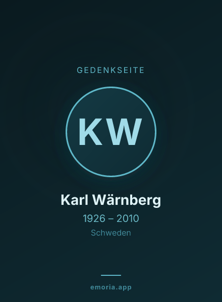 Gedenkportrait von Karl Wärnberg