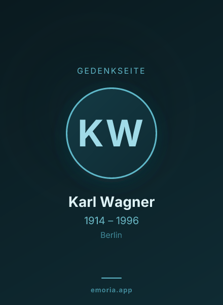 Gedenkportrait von Karl Wagner