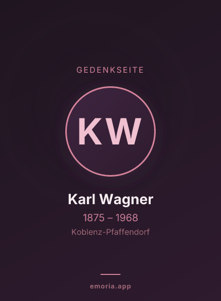 Gedenkportrait von Karl Wagner