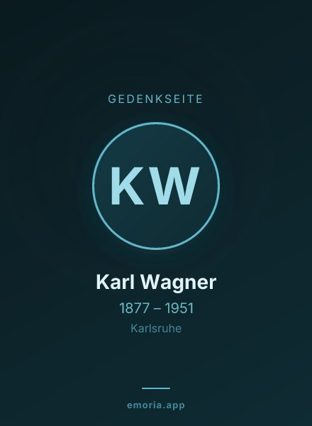 Gedenkportrait von Karl Wagner
