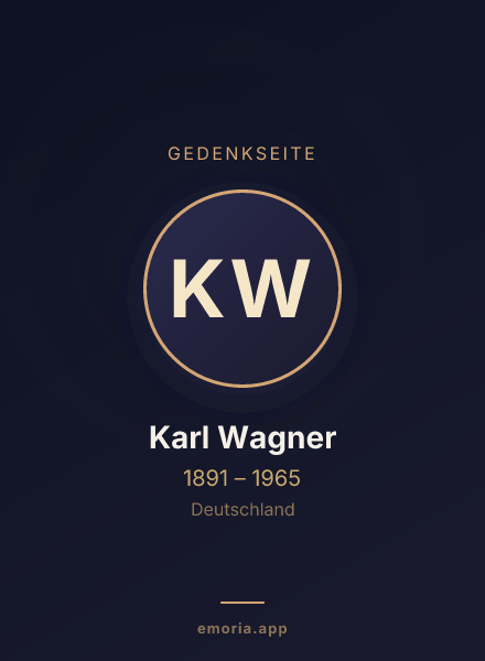 Gedenkportrait von Karl Wagner