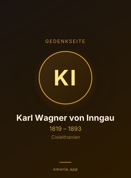 Gedenkportrait von Karl Wagner von Inngau