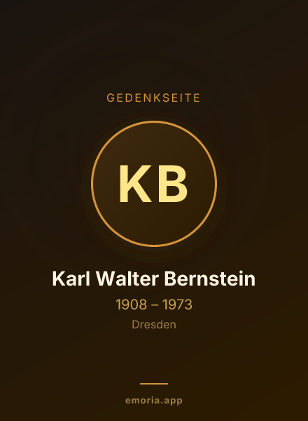 Gedenkportrait von Karl Walter Bernstein