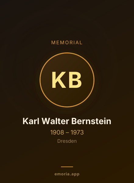 Memorial portrait of Karl Walter Bernstein