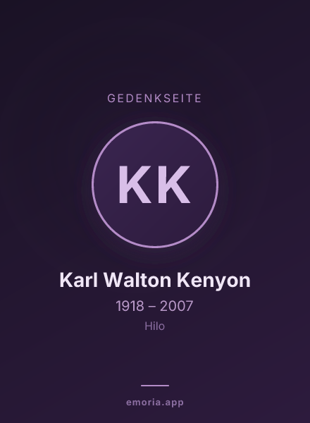 Gedenkportrait von Karl Walton Kenyon