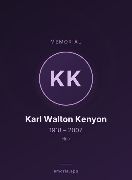 Memorial portrait of Karl Walton Kenyon