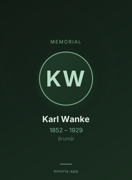 Memorial portrait of Karl Wanke