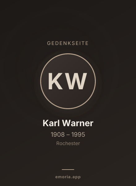 Gedenkportrait von Karl Warner