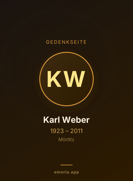 Gedenkportrait von Karl Weber