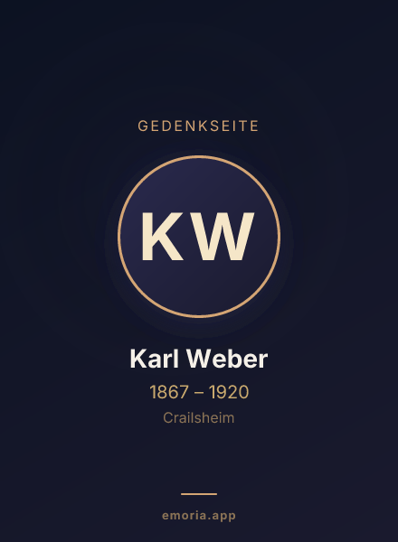 Gedenkportrait von Karl Weber