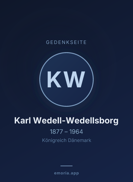 Gedenkportrait von Karl Wedell-Wedellsborg