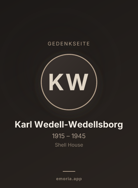 Gedenkportrait von Karl Wedell-Wedellsborg