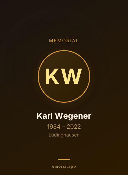 Memorial portrait of Karl Wegener