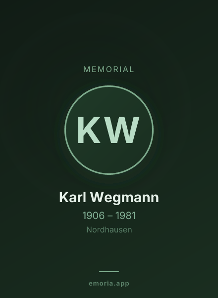 Memorial portrait of Karl Wegmann