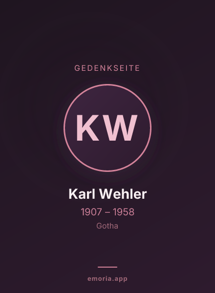 Gedenkportrait von Karl Wehler