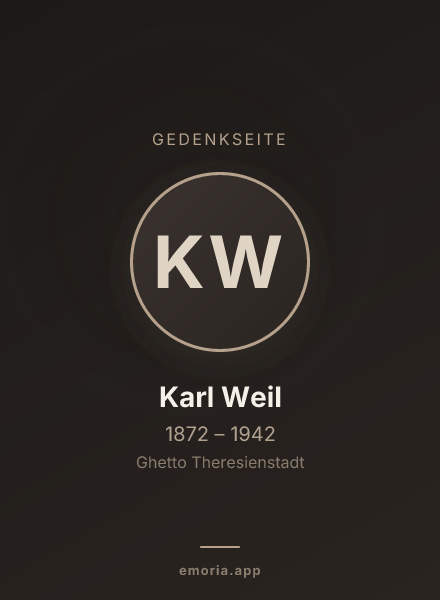 Gedenkportrait von Karl Weil