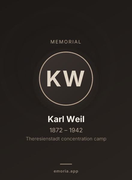 Memorial portrait of Karl Weil