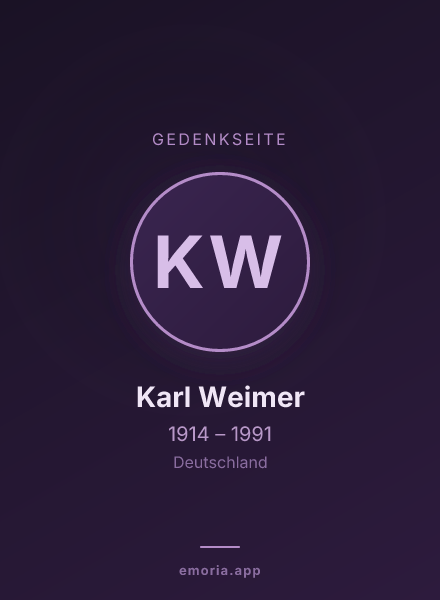 Gedenkportrait von Karl Weimer