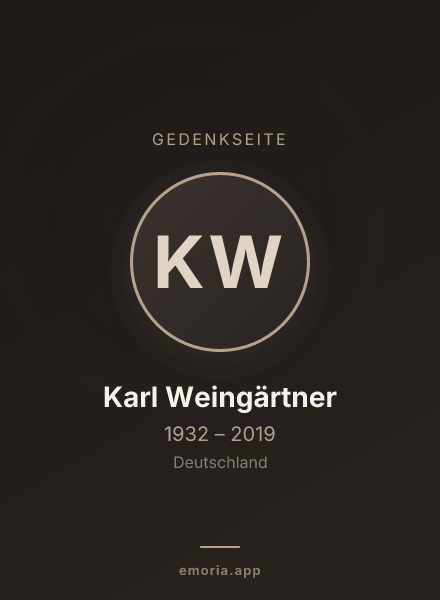 Gedenkportrait von Karl Weingärtner