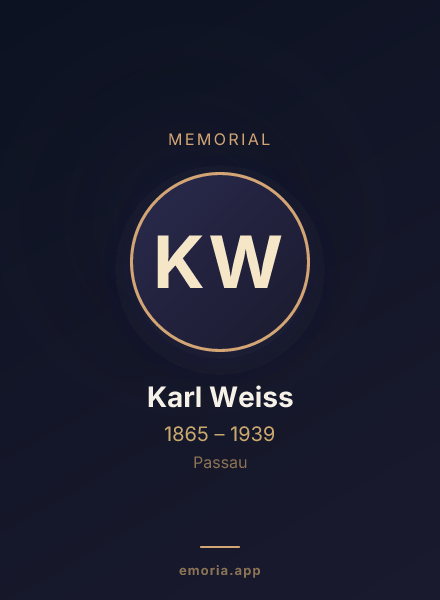 Memorial portrait of Karl Weiss