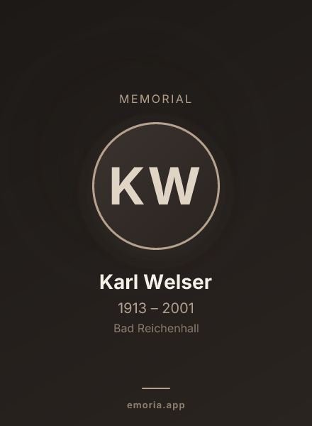 Memorial portrait of Karl Welser
