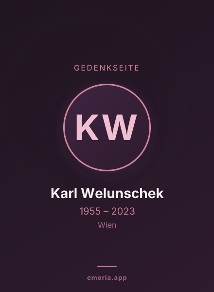 Gedenkportrait von Karl Welunschek