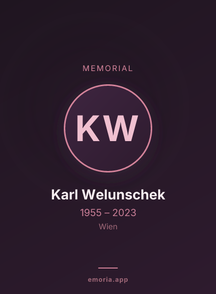 Memorial portrait of Karl Welunschek