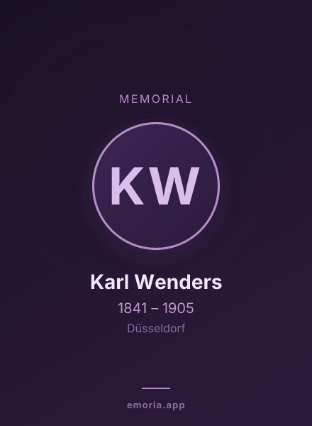 Memorial portrait of Karl Wenders