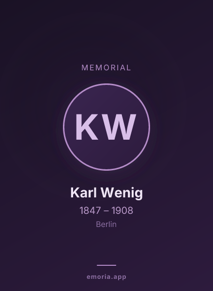 Memorial portrait of Karl Wenig