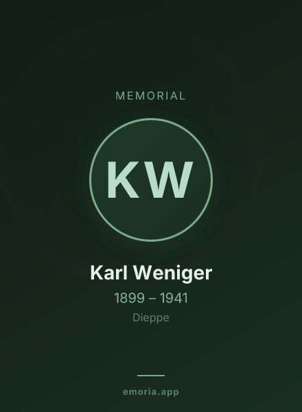 Memorial portrait of Karl Weniger