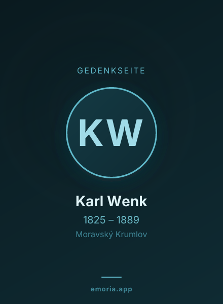 Gedenkportrait von Karl Wenk