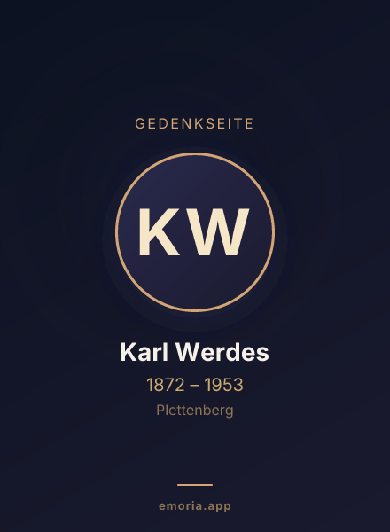 Gedenkportrait von Karl Werdes