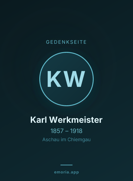 Gedenkportrait von Karl Werkmeister
