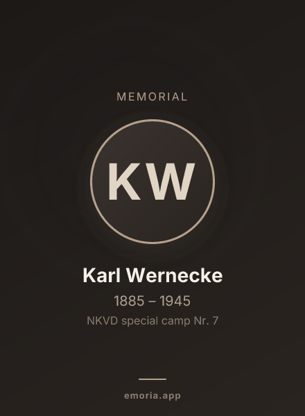 Memorial portrait of Karl Wernecke