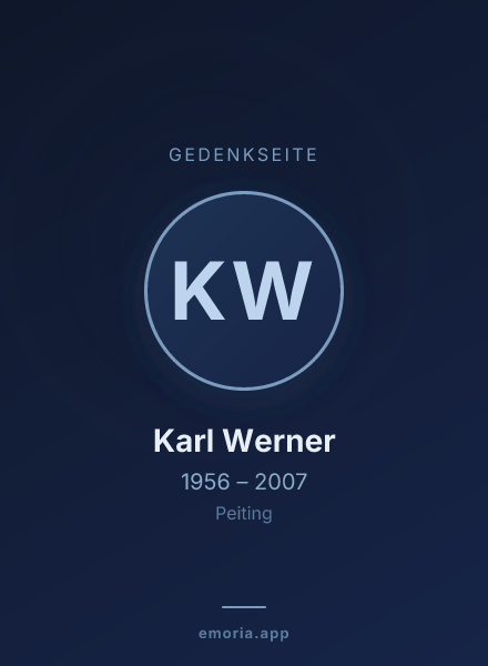 Gedenkportrait von Karl Werner