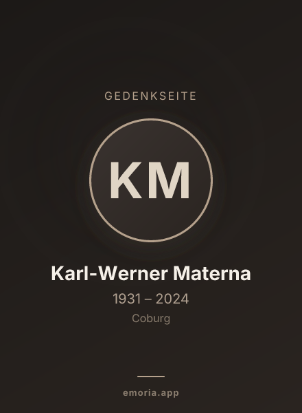 Gedenkportrait von Karl-Werner Materna