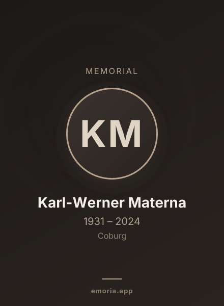 Memorial portrait of Karl-Werner Materna