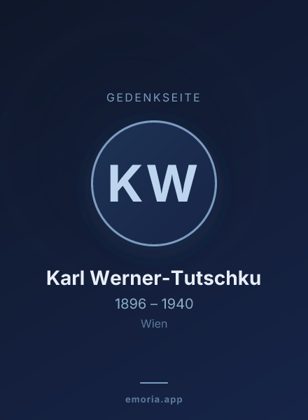 Gedenkportrait von Karl Werner-Tutschku