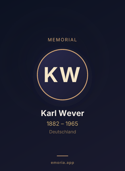 Memorial portrait of Karl Wever