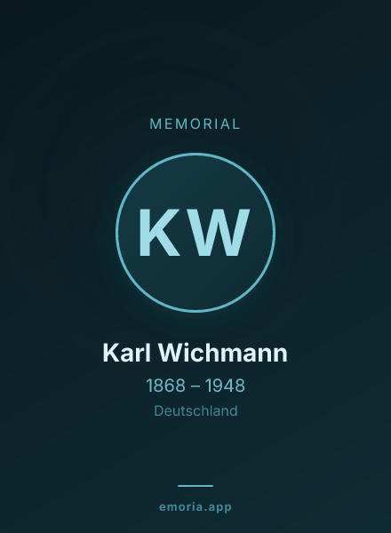 Memorial portrait of Karl Wichmann