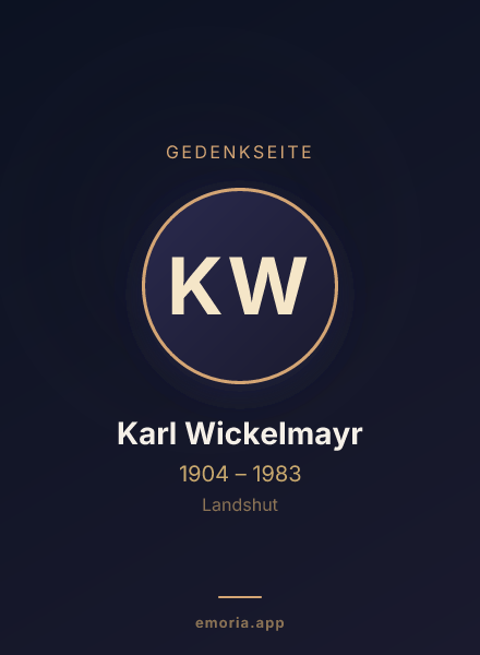 Gedenkportrait von Karl Wickelmayr