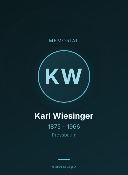 Memorial portrait of Karl Wiesinger