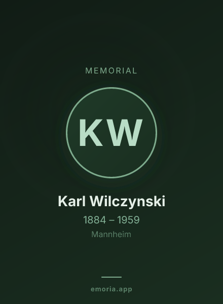 Memorial portrait of Karl Wilczynski