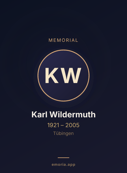 Memorial portrait of Karl Wildermuth